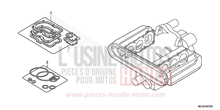 TROUSSE DE JOINT A de Gold Wing CANDY PROMINENCE RED (R342B) de 2015